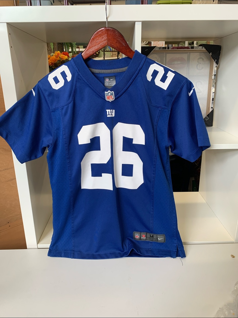 Nike Kids New York Giants #26 Royal Blue Football Jersey